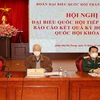 Tổng Bí thư Nguyễn Phú Trọng tại buổi tiếp xúc cử tri. (Ảnh: Trí Dũng/TTXVN)