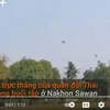 Khoảnh khắc trực thăng quân sự rơi ở Thái Lan, 2 phi công tử nạn