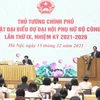 Thủ tướng Phạm Minh Chính phát biểu tại buổi gặp mặt. (Ảnh: Dương Giang/TTXVN) 