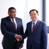 Chủ tịch Quốc hội Vương Đình Huệ và Tổng Thư ký Liên minh Nghị viện thế giới Martin Chungoong. (Ảnh: Doãn Tấn/TTXVN)