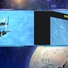 Tàu vũ trụ Hằng Nga 5 hạ cánh xuống mặt trăng. (Ảnh: CCTV)