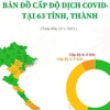 [Infographics] Bản đồ cấp độ dịch COVID-19 tại 63 tỉnh, thành