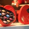 Một mẫu hộp kẹo chocolate ngọt ngào cho ngày Valentine ở Bỉ. (Ảnh: THX/TTXVN)