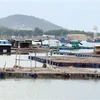 Phát triển nghề nuôi tôm trên biển của người dân ở huyện Ninh Hải. (Ảnh: Công Thử/TTXVN)