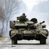 Quân nhân Ukraine trong cuộc xung đột với lực lượng Nga ở vùng Lugansk, ngày 25/2/2022. (Ảnh: AFP/TTXVN) 