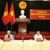 Tổng Bí thư Nguyễn Phú Trọng tại buổi làm việc với lãnh đạo tỉnh Hòa Bình. (Ảnh: Trí Dũng/TTXVN) 