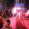 Các nghệ sỹ Nhà hát Tuồng Việt Nam biểu diễn. (Ảnh: Thanh Tùng/TTXVN) 
