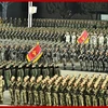 Hình ảnh lễ diễu binh của quân đội Triều Tiên. (Ảnh: KCNA)