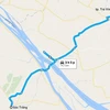 Cầu Đại Ngãi bắc qua sông Hậu nối hai tỉnh Sóc Trăng và Trà Vinh. (Ảnh: Google Map)