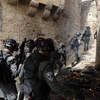 Cảnh sát Israel tuần tra tại đền Al-Aqsa ở Jerusalem. (Ảnh: THX/TTXVN) 