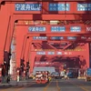 Quang cảnh cảng hàng hóa tại Ninh Ba, tỉnh Chiết Giang, Trung Quốc, ngày 19/2/2021. (Ảnh: THX/TTXVN) 