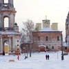 Tháp chuông cổ nằm trong quần thể kiến trúc đền thờ Nikita Muchenika được xây dựng từ thế kỷ 17-18. (Ảnh: Trần Hiếu/TTXVN) 