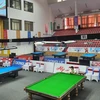 Các bàn thi đấu môn Billiard Sports tại Nhà thi đấu quận Hà Đông (Hà Nội). (Ảnh: Nguyễn Cúc/TTXVN)