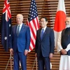 Các nhà lãnh đạo 4 nước gồm Nhật Bản, Mỹ, Australia và Ấn Độ. (Nguồn: Getty Images) 