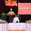 Thủ tướng Phạm Minh Chính chủ trì buổi làm việc với lãnh đạo chủ chốt thành phố Đà Nẵng. (Ảnh: Dương Giang/TTXVN) 