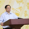 Thủ tướng Phạm Minh Chính phát biểu khai mạc phiên họp. (Ảnh: Dương Giang/TTXVN)