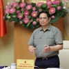 Thủ tướng Phạm Minh Chính chủ trì họp Hội đồng Thi đua-Khen thưởng Trung ương. ( Ảnh: Dương Giang/TTXVN)