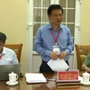 Thứ trưởng Bộ Giáo dục và Đào tạo Nguyễn Hữu Độ phát biểu tại buổi làm việc với lãnh đạo UBND tỉnh Vĩnh Phúc. (Ảnh: Nguyễn Thảo/TTXVN)