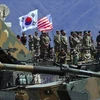 Binh sỹ Mỹ và Hàn Quốc tham gia một cuộc tập trận. (Nguồn: AFP/TTXVN)