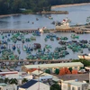 Tàu thuyền neo đậu tại cảng An Thới, huyện đảo Phú Quốc (Kiên Giang). (Ảnh: Ngọc Hà/TTXVN) 