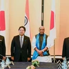 Bộ trưởng Ngoại giao Ấn Độ Subrahmanyam Jaishankar, Bộ trưởng Ngoại giao Nhật Bản Yoshimasa Hayashi, Bộ trưởng Quốc phòng Ấn Độ Rajnath Singh và Bộ trưởng Quốc phòng Nhật Bản Yasukazu Hamada. (Nguồn: AP) 