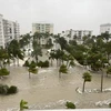 Ngập lụt trên đường phố ở Naples, bang Florida (Mỹ) do mưa lớn khi bão Ian đổ bộ, ngày 29/9/2022. (Nguồn: THX/TTXVN) 