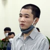 Bị cáo Nguyễn Trung Huyên tại phiên tòa xét xử sơ thẩm. (Ảnh: Phạm Kiên/TTXVN) 