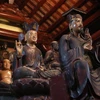 Những bức tượng cổ trong chùa Đồng Niên có tuổi đời hàng trăm năm có giá trị về nhiều mặt như văn hóa, lịch sử, nghệ thuật điêu khắc. (Ảnh: Mạnh Minh/TTXVN)