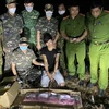 Đối tượng Hồ A Xuân bị bắt khi có hành vi tàng trữ 30.000 viên ma túy tổng hợp. (Ảnh: TTXVN phát)