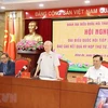Tổng Bí thư Nguyễn Phú Trọng phát biểu tại buổi tiếp xúc cử tri ở quận Đống Đa. (Ảnh: Trí Dũng/TTXVN) 