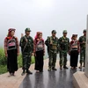 Tuần tra đường biên giới Việt Nam-Trung Quốc. (Nguồn: TTXVN)