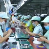 Công ty TNHH Điện tử Foster (Nhật Bản) chuyên sản xuất các loại loa tại Khu Công nghiệp Đô thị và Dịch vụ VSIP Bắc Ninh. (Ảnh: Thống Nhất/TTXVN) 