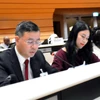 Tổng Kiểm toán nhà nước Ngô Văn Tuấn phát biểu tại Hội nghị về Quản lý nợ lần thứ 13 của UNCTAD. (Ảnh: Tố Uyên/TTXVN)