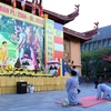 Đại lễ Phật đản 2020 Phật lịch 2564 tại Việt Nam Quốc tự. (Ảnh: Xuân Khu/TTXVN) 