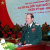 Thượng tướng Bế Xuân Trường, Chủ tịch Hội Cựu chiến binh Việt Nam phát biểu bế mạc đại hội. (Ảnh: Trọng Đức/TTXVN)