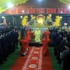 Lễ bái yết tại lễ hội đền Trần ở Thái Bình năm 2023. (Ảnh: Thế Duyệt/TTXVN) 
