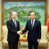 Phó Thủ tướng Trần Lưu Quang tiếp Đại sứ đặc mệnh toàn quyền Cộng hòa nhân dân Trung Hoa tại Việt Nam Hùng Ba. (Nguồn: Báo Chính phủ)