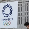 Biểu tượng Olympic Tokyo 2020 tại Tokyo, Nhật Bản, ngày 25/3/2020. (Nguồn: THX/ TTXVN)