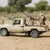 Lực lượng an ninh Sudan tuần tra tại El Geneina, bang Tây Darfur. (Nguồn: AFP/TTXVN)