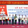 Các tập thể và cá nhân xuất sắc trong phong trào thi đua ái quốc của tỉnh Quảng Trị được khen thưởng. (Nguồn: Cổng Thông tin Điện tử tỉnh Quảng Trị)