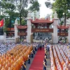 Đông đảo Phật tử dự Đại lễ Phật đản Phật lịch 2567 tại Việt Nam Quốc Tự, Thành phố Hồ Chí Minh. (Ảnh: Tiến Lực/TTXVN) 
