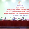 Bộ trưởng Bộ Nội vụ Phạm Thị Thanh Trà chủ trì hội nghị. (Ảnh: Văn Điệp/TTXVN)