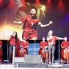Màn trình diễn của nhóm Viet Bamboo khuấy động không khí trận mở màn World Cup 2023 của Đội tuyển Bóng đá Nữ Việt Nam. (Ảnh: Nhóm phóng viên TTXVN tại Australia)