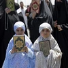 Người Hồi giáo Iraq tuần hành ở Basra, phản đối việc đốt kinh Koran tại Thụy Điển, ngày 30/6/2023. (Nguồn: AFP/TTXVN) 