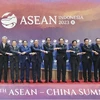 Thủ tướng Phạm Minh Chính và Trưởng đoàn các nước tham dự Hội nghị cấp cao ASEAN-Trung Quốc lần thứ 26. (Ảnh: Dương Giang/TTXVN) 