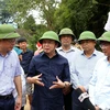 Phó Thủ tướng Trần Hồng Hà chỉ đạo công tác khắc phục hậu quả lũ quét tại Lào Cai. (Ảnh: Quốc Khánh/TTXVN)