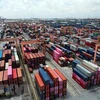 Kho bãi chứa container tại cảng Tân Vũ. (Ảnh: Tuấn Anh/TTXVN) 