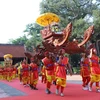 Nghi thức rước kiệu Đức Vua Lê Thái Tổ tại Lễ hội Lam Kinh năm 2023. (Nguồn: Báo Thanh Hóa)