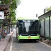 Xe buýt điện tại Thành phố Hồ Chí Minh. (Ảnh: Tiến Lực/TTXVN)