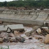 Hiện trường vụ vỡ đập Thủy điện Ia Glae 2 ở huyện Chư Prông, tỉnh Gia Lai. (Ảnh: Hoài Nam/TTXVN) 